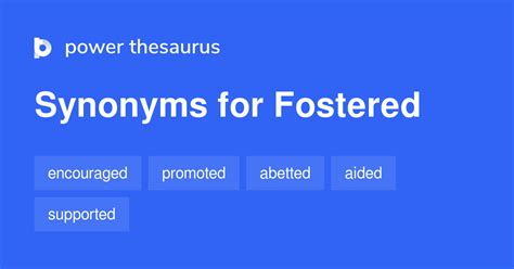 fostered synonym|fostered integration synonym.